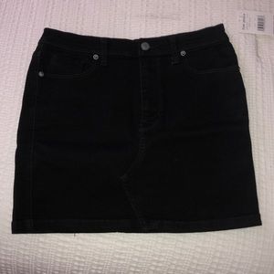 Free people black denim skirt